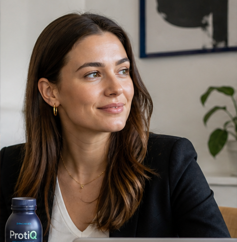 Professional enjoying protIQ at work