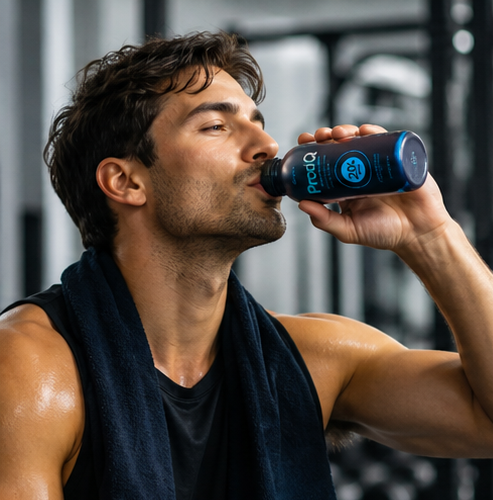 Athlete enjoying protIQ before a workout
